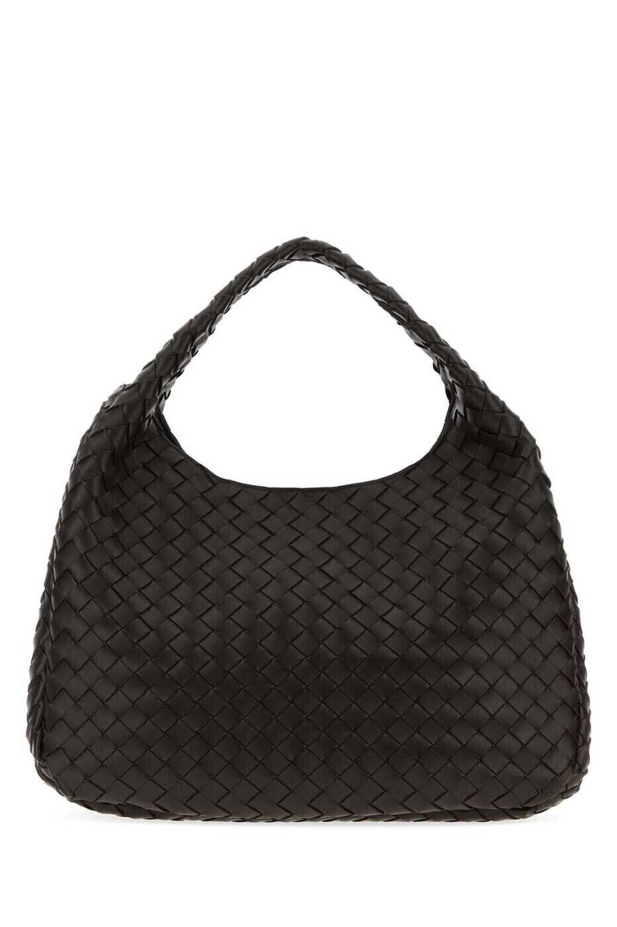 Bottega Veneta Intrecciato Veneta Hobo Shoulder Bag Leather Brown